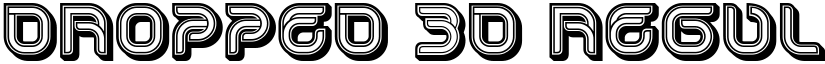 Dropped 3D Regular font