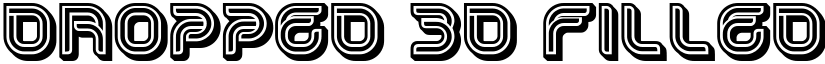 Dropped 3D Filled Regular font