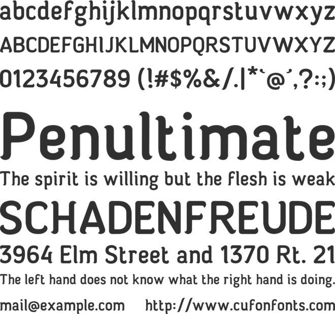 Kendal Type font preview