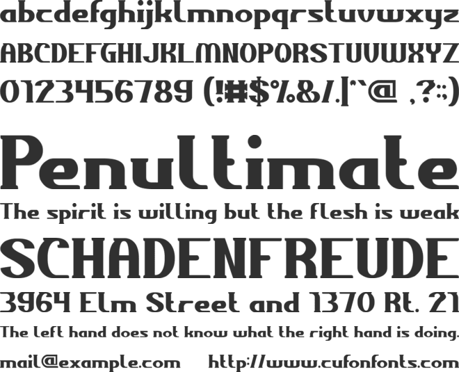 ACROSS THE NIGHT font preview
