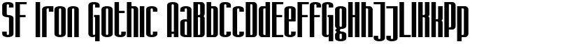 SF Iron Gothic font