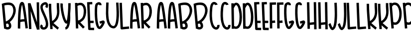 BANSKY Regular font