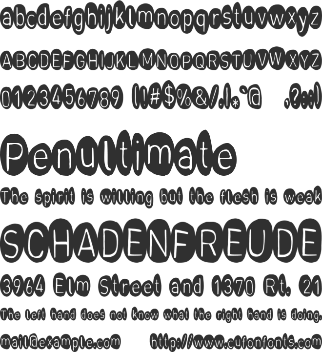 SugarCakes font preview