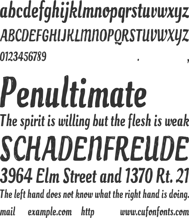 CF Paradise City font preview