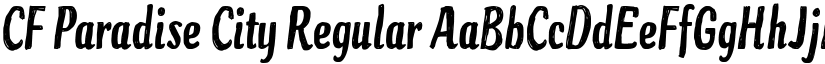 CF Paradise City Regular font