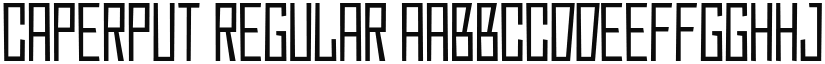 Caperput Regular font
