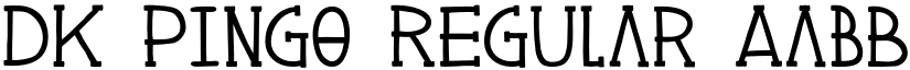 DK Pingo Regular font