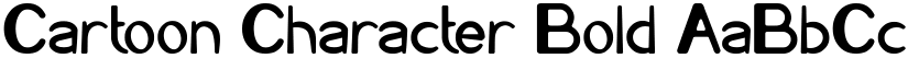 Cartoon Character Bold font
