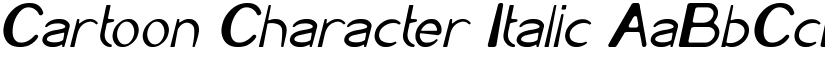 Cartoon Character Italic font
