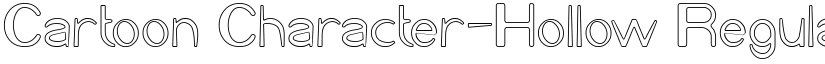 Cartoon Character-Hollow Regular font
