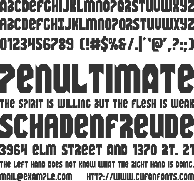 Warrior Nation font preview