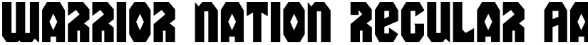 Warrior Nation Regular font