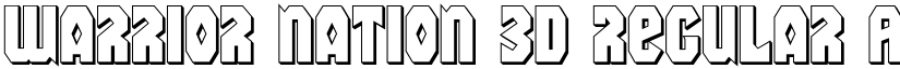 Warrior Nation 3D Regular font