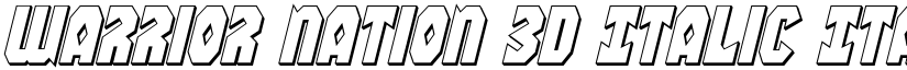 Warrior Nation 3D Italic Italic font