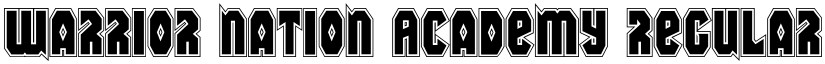 Warrior Nation Academy Regular font