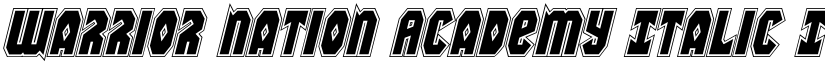 Warrior Nation Academy Italic Italic font