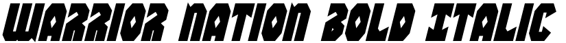 Warrior Nation Bold Italic Bold Italic font