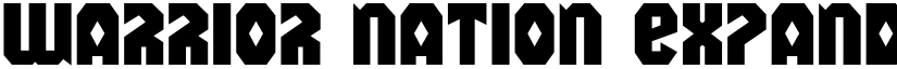Warrior Nation Expanded Expanded font
