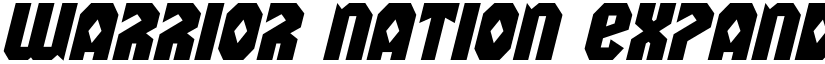 Warrior Nation Expanded Italic Expanded Italic font