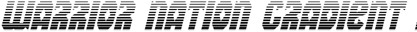 Warrior Nation Gradient Italic Italic font