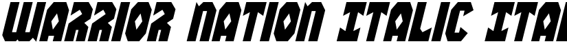 Warrior Nation Italic Italic font