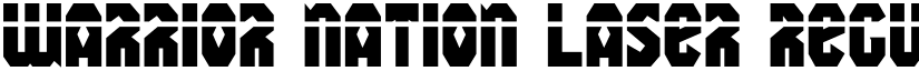 Warrior Nation Laser Regular font