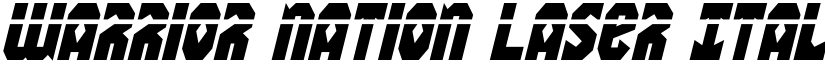 Warrior Nation Laser Italic Italic font