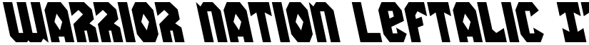 Warrior Nation Leftalic Italic font