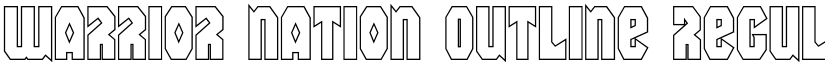 Warrior Nation Outline Regular font