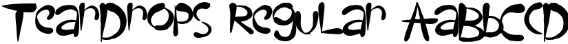 TearDrops Regular font