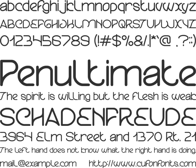 Trees Of Happiness font preview