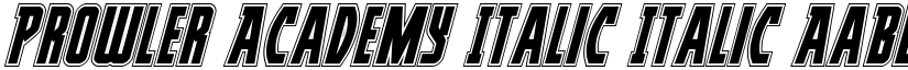Prowler Academy Italic Italic font