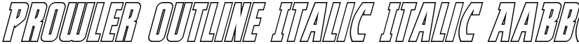 Prowler Outline Italic Italic font