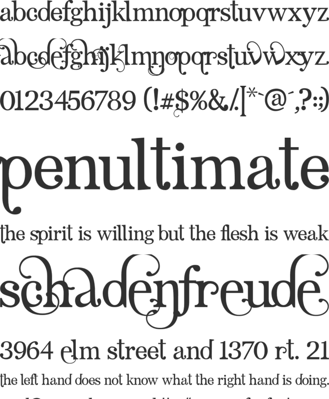 Angelic Serif font preview
