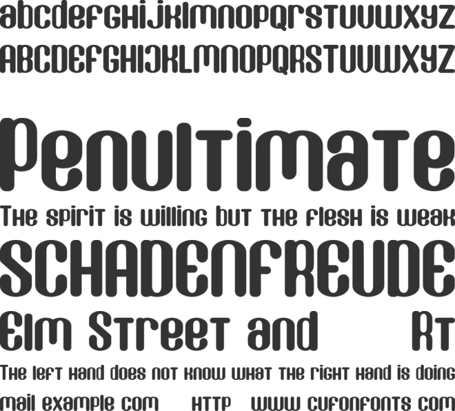 Donaldson demo font preview