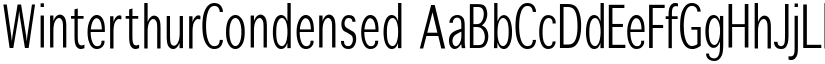 WinterthurCondensed font