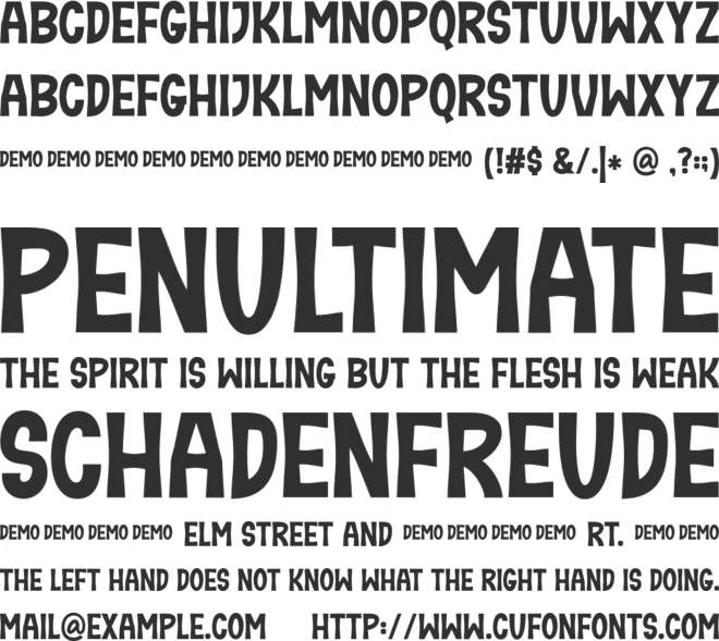 Brave King Demo font preview