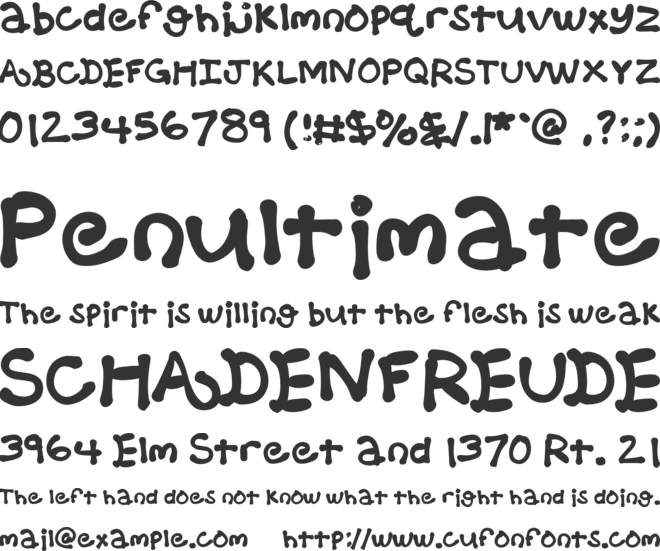 KBBalloonAnimal font preview