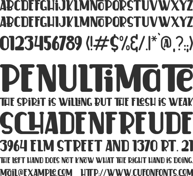 Cooker Cake Demo font preview