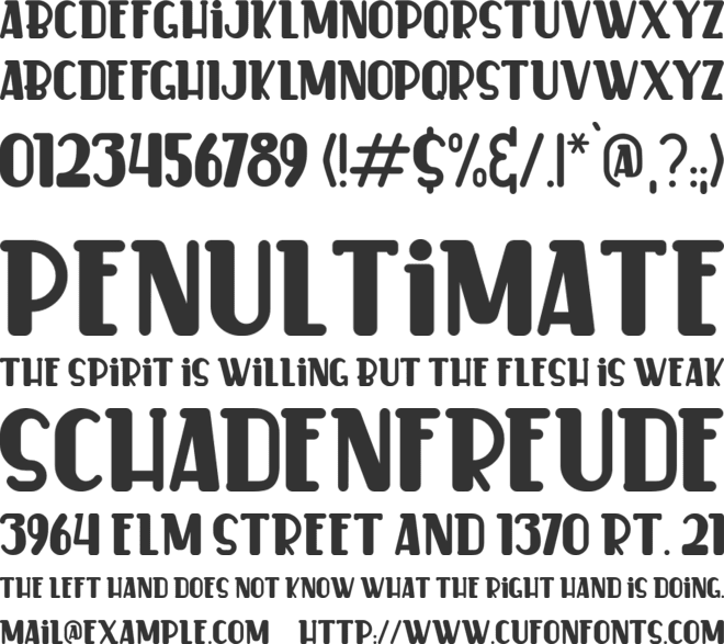 Cooker Cake Demo font preview