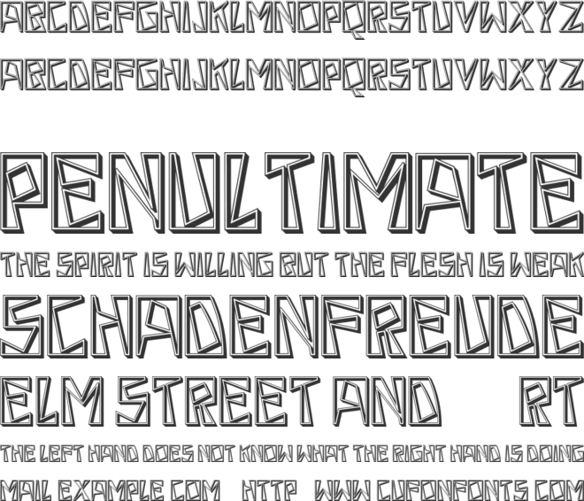 Gabaritos font preview