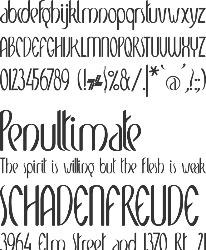 Meditation font preview