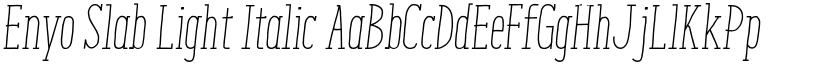 Enyo Slab Light Italic font