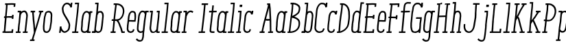 Enyo Slab Regular Italic font