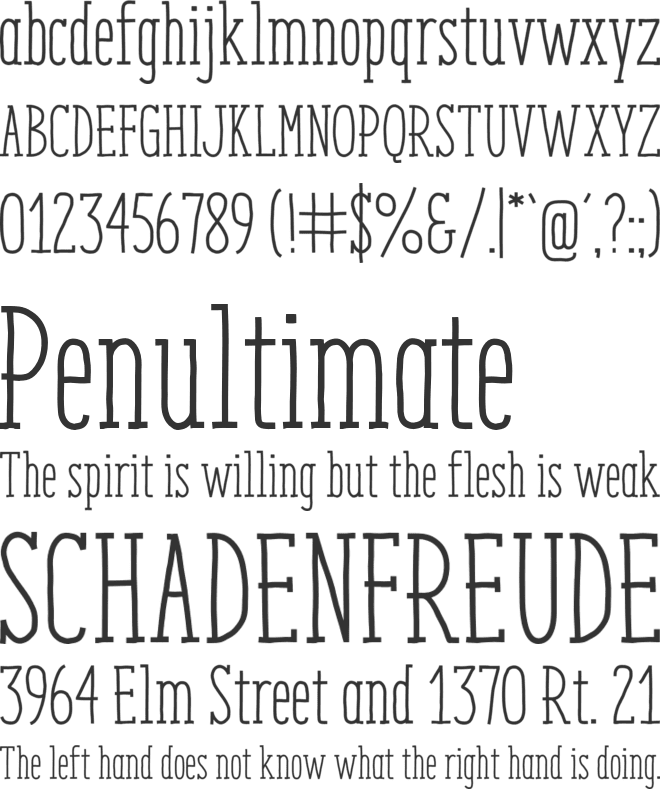 Enyo Slab font preview