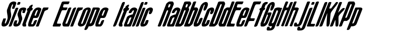 Sister Europe Italic font