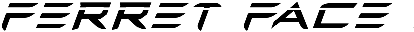 Ferret Face Laser Italic Italic font