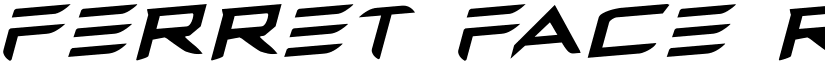 Ferret Face Rotalic Italic font