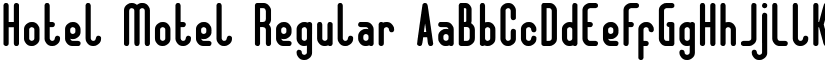 Hotel Motel Regular font