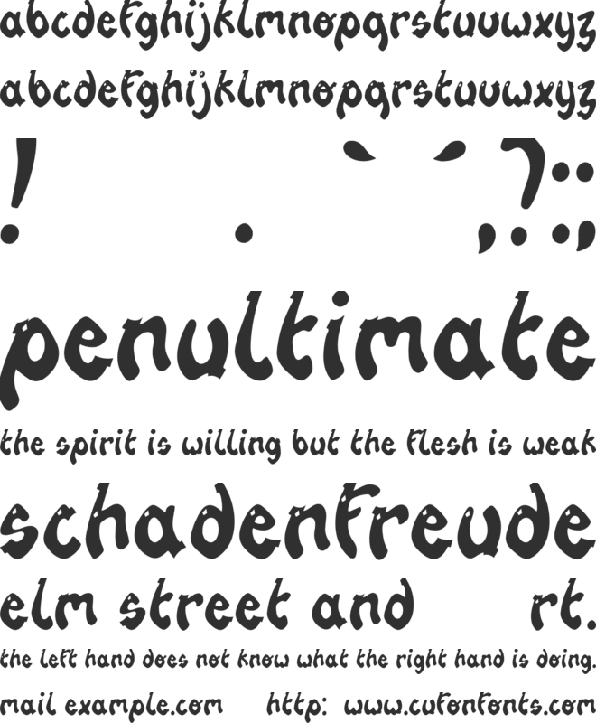 Baby font preview